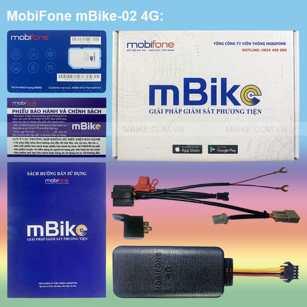 Sản Phẩm Định Vị MobiFone mBike-02 4G Bao Gồm